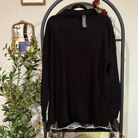 PrettyLittleThing Sweaters - prettyLittlething mock neck black sweater plus size xxl